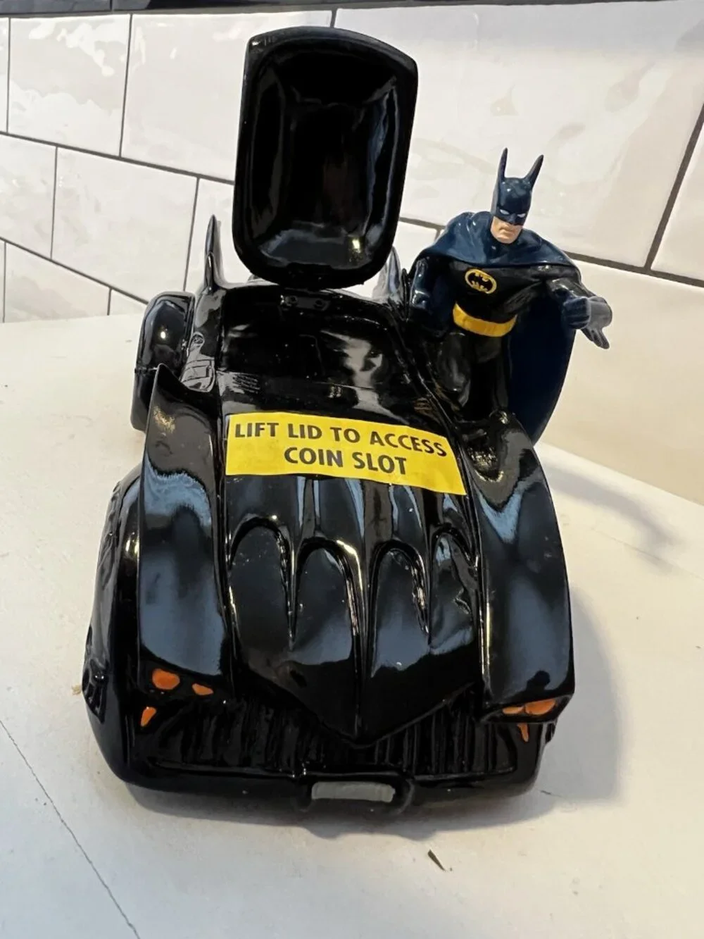 2000 Batman Batmobile Coin Bank Warner Bros w/Box Rare DC Comics Super Heroes
